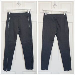 GAP Moto Ponte Charcoal Heather Pants sz S
